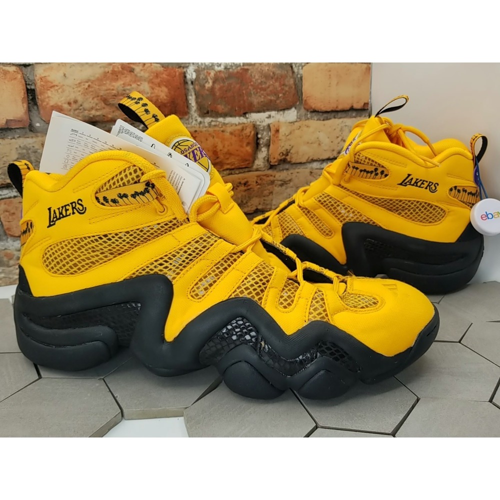 2015 Adidas Crazy 8 Gold Black Retro LA Lakers PE Shoes Mens Sz 11.5 Kobe Bryant